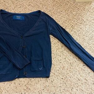American Eagle Outfitters Deep Blue Cardigan